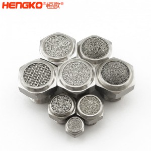 廠家直銷316不銹鋼燒結(jié)消聲器耐高溫降噪，粉末燒結(jié)氣動元件可按需定制
