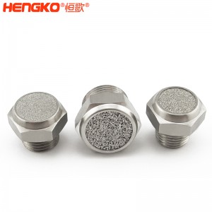 廠家直銷316不銹鋼燒結(jié)消聲器耐高溫降噪，粉末燒結(jié)氣動元件可按需定制