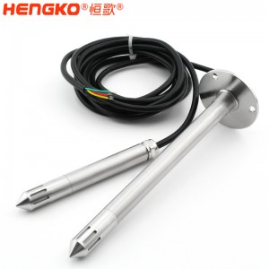 RHTX系列長桿法蘭盤濕度和溫度傳感器探頭I2C輸出信號用于土壤木屑農業(yè)工業(yè)測量 0~100%RH