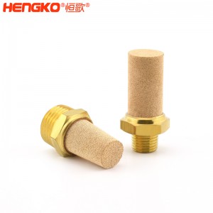 恒歌定制不銹鋼/銅粉氣動(dòng)元件消音器_消音濾芯降噪耐高溫，應(yīng)用于真空泵
