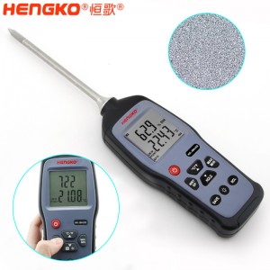 恒歌定制HG970手持式溫濕度標準器_用于無塵車間、儲存?zhèn)}庫溫濕度測量抽檢