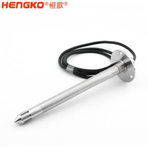 RHTX系列長桿法蘭盤濕度和溫度傳感器探頭I2C輸出信號用于土壤木屑農業(yè)工業(yè)測量 0~100%RH