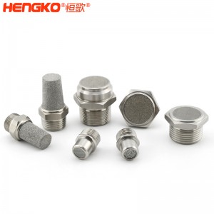 恒歌定制不銹鋼/銅粉氣動(dòng)元件消音器_消音濾芯降噪耐高溫，應(yīng)用于真空泵