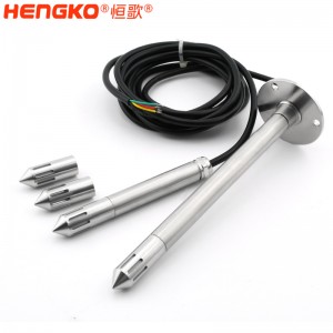 RHTX系列長桿法蘭盤濕度和溫度傳感器探頭I2C輸出信號用于土壤木屑農業(yè)工業(yè)測量 0~100%RH