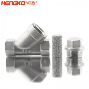 恒歌定制316L粉末燒結(jié)不銹鋼Y型過(guò)濾器耐腐蝕易清洗，用于化工行業(yè)