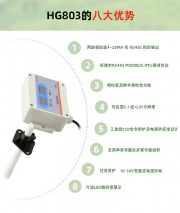 風(fēng)管道探頭的溫濕度變送器用于各類工業(yè)管道的溫濕度測量