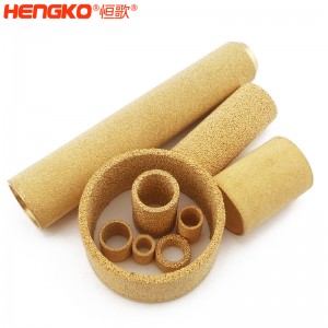 廠家定制生產(chǎn)銅粉末過(guò)濾芯燒結(jié)銅濾芯濾管孔隙均勻，銅燒結(jié)除塵防塵過(guò)濾銅管